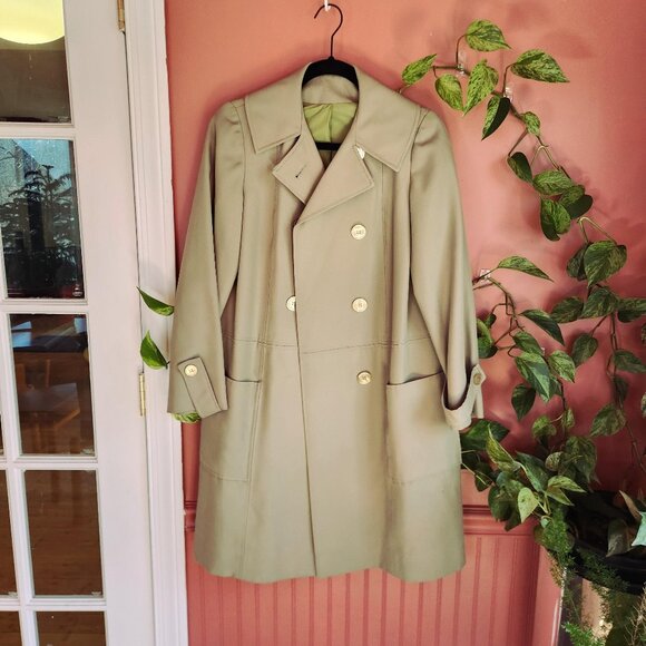 Vintage Betty Rose Overcoat Tan-Olive Green - Picture 1 of 5
